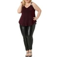thumbnail image 2 of Agnes Orinda Women's Plus Size CamisoleV Neck Sparkle Silvery Sleeveless Spaghetti Strap Cami Tank Tops, 2 of 5