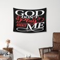thumbnail image 2 of God Dont Play About Me Inspirational Faith Christian Funny Polyester Decorative Tapestry for Living Room Bedroom Dorm,Vivid Colors and Soft Fabric 30x40 Inch, 2 of 5