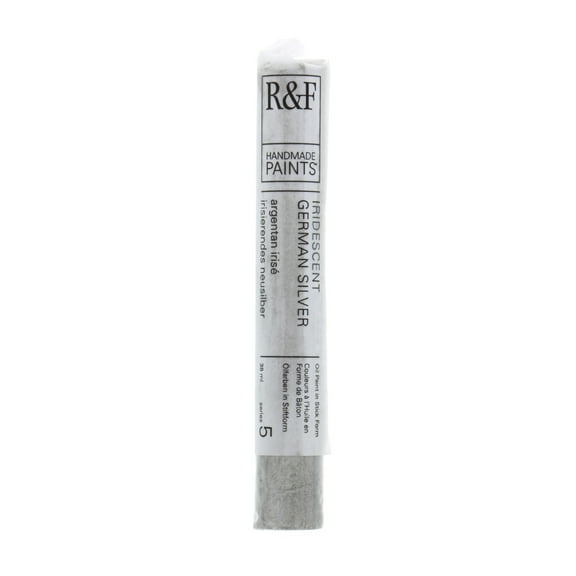 R&F Handmade Paints Pigment Stick, 38ml, Iridescent Green Silver