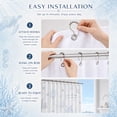 thumbnail image 5 of Sea Turtle Shower Curtain, Coastal Beach Decorative Fabric Bathroom Curtain Set with 12 Hooks, 71 x 71 Inch, 5 of 10