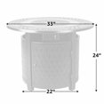 thumbnail image 5 of Vulcan Wagner Woven Aluminum Gas Fire Pit Table with Fire Bowl Lid – Bronze Finish – Round – 34", 5 of 8