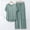 Mint Green, variant on Goodtrade8 Straight Leg Pants Pajamas for Woman Holiday 2 Piece Solid Color V-Neck Casual Sleepwear Short Sleeve Holiday Woman Pajamas