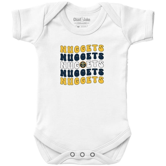 Newborn & Infant Chad & Jake  White Denver Nuggets Groovy Bodysuit