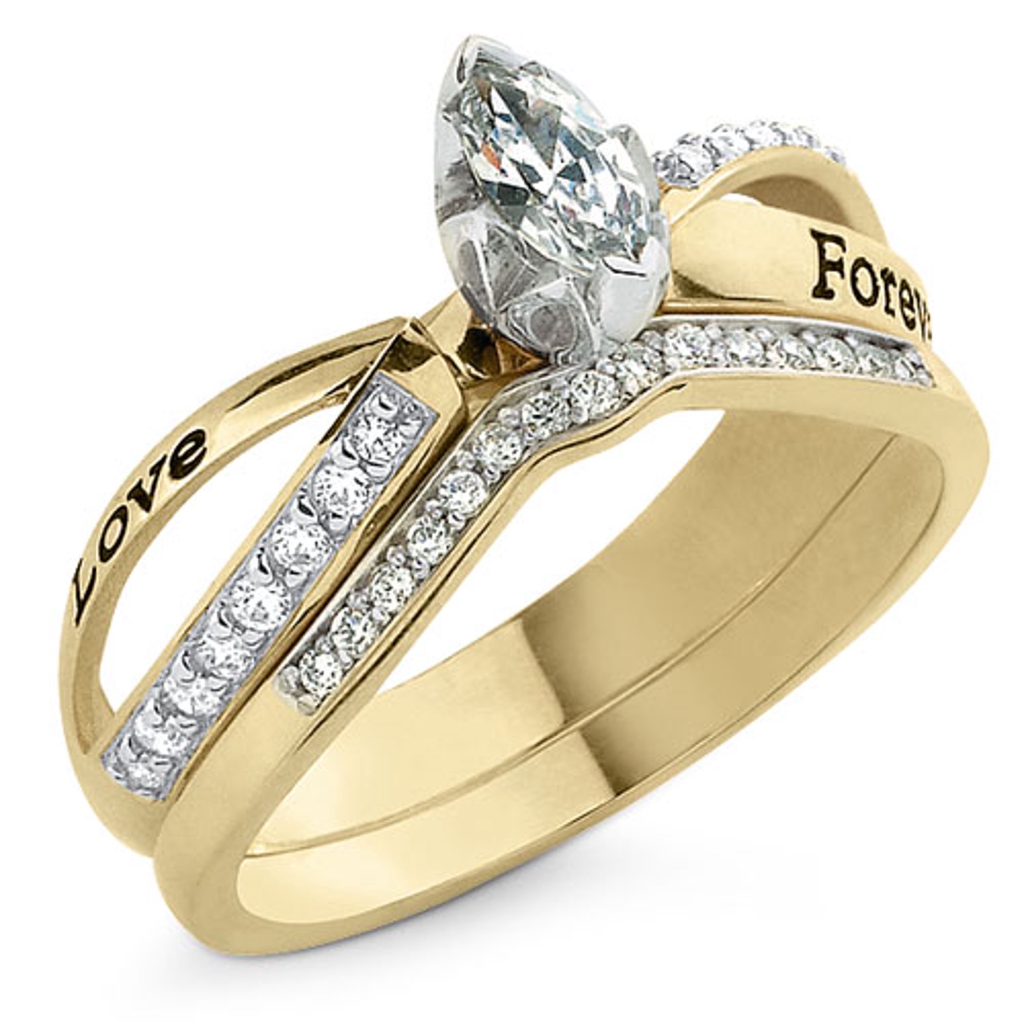 Personalized Diamond Eternal Bridal Ring Set