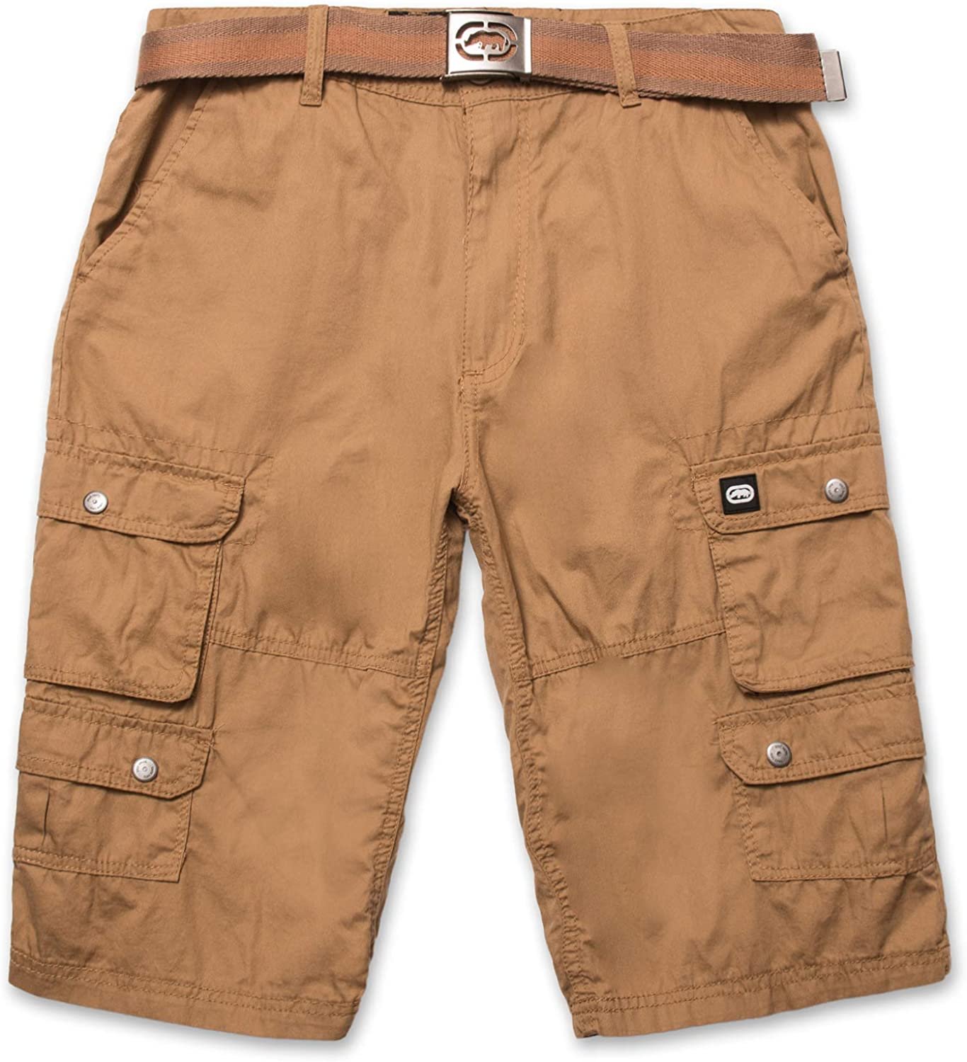 Mens Cargo Shorts with Belt Cargo Shorts for Men Twill Shorts by ECKO