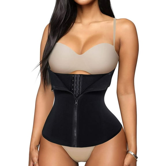 MISS MOLY Shapewear for Women's, Waist Trainer Corset Shaper 6 Steel Bones with Hook and Zipper Fix and Breathable