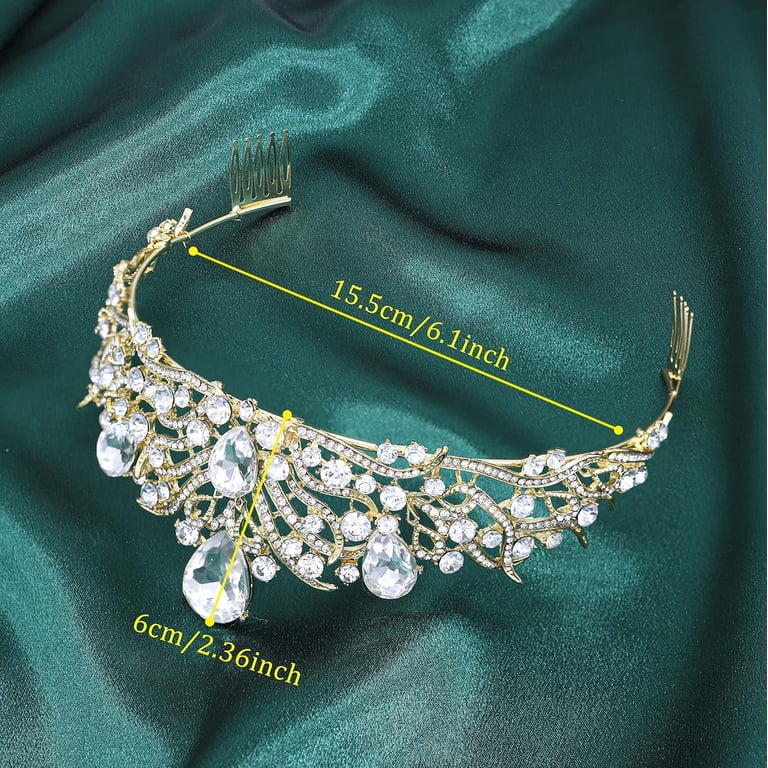Crystal Tiara Crowns for Women Girls, Royal Queen Crown  display picture 1