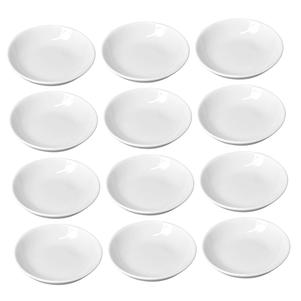 MLINS  12 Pcs Round Dish Ceramic Ink Disc Painting Tray Art Palette