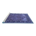 thumbnail image 2 of Ahgly Company Machine Washable Indoor Square Oriental Blue Industrial Area Rugs, 5' Square, 2 of 4