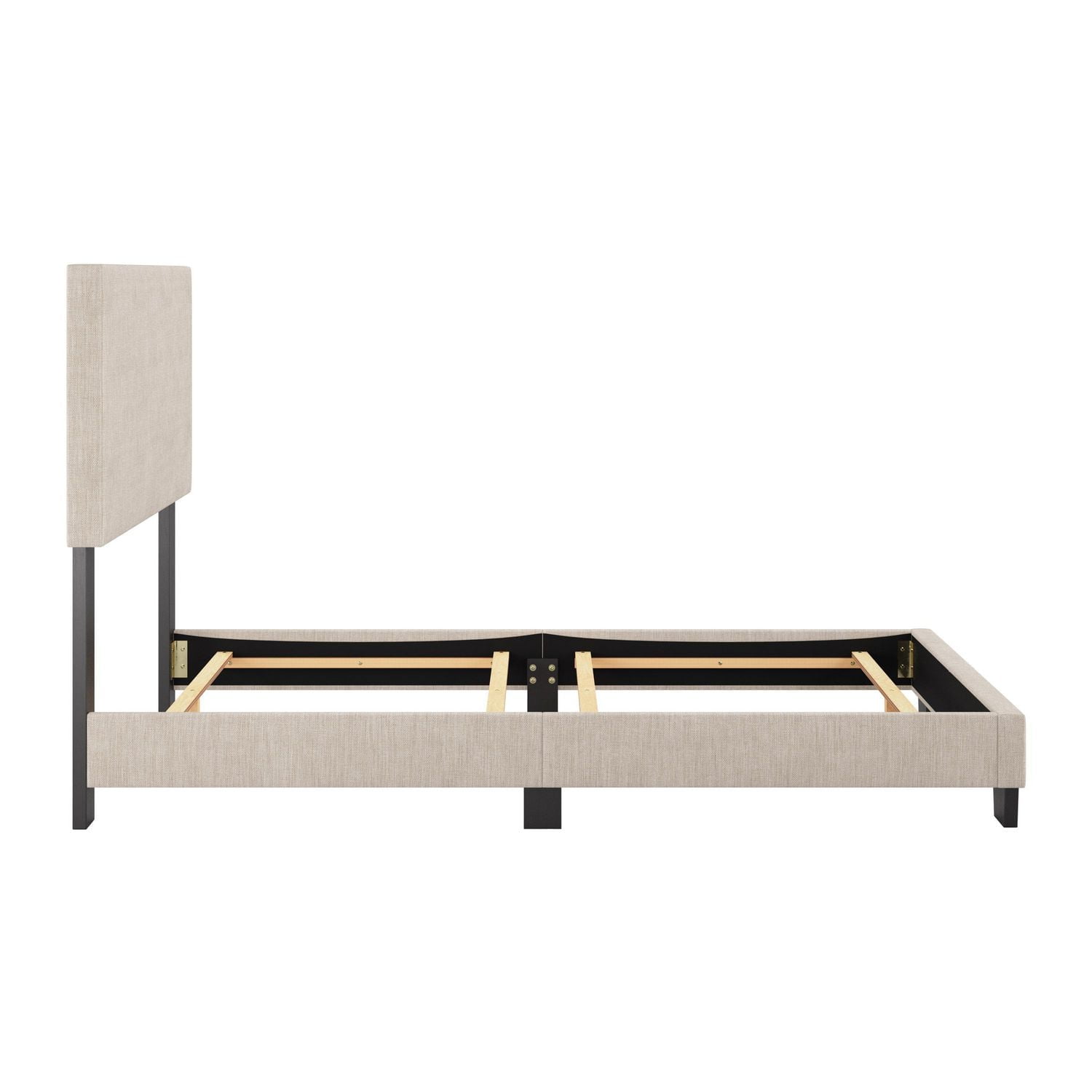 Cadre de lit simple rembourré moderne CorLiving Celeste pour adulte avec tête de lit