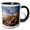 Black/White, variant on 3drose, Usa, Colorado, Grand Junction. Eroded Mud Hills., 11oz Two-tone Red Mug