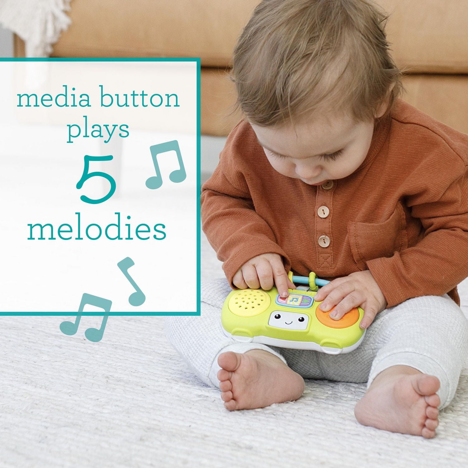 Infantino Music & Light Pretend Mini Boombox, Mini boombox