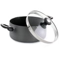 thumbnail image 2 of Martha Stewart Everyday 10 Piece Nonstick Aluminum Cookware Set in Black with Strainer Lids, 2 of 8