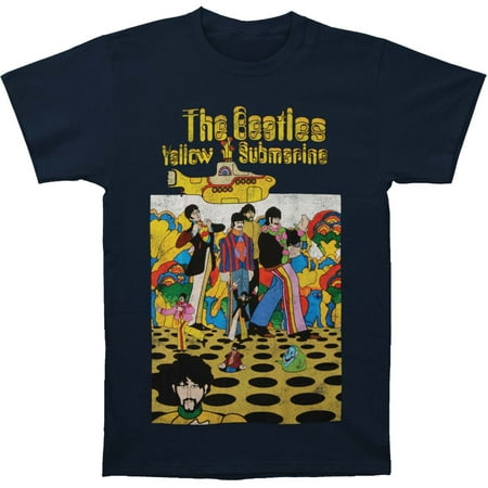 Beatles Men's  Yellow Submarine T-shirt Navy