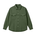 thumbnail image 4 of Top Abrigo Hombres Color Sólido Manga Larga Botón Cuello Moda Casual Verano Al Aire Libre Diario, 4 of 7