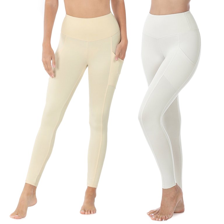 Zenana Women & Plus Soft Wide Waistband Active Fitness Tight Yoga Leggings  with Pockets (Single & Multi-Packs Available)