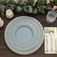 thumbnail image 6 of BalsaCircle 25 Round 8" Dusty Blue Metallic Disposable Dinner Salad Paper Plates Textured Trim Party Decorations Supplies, 6 of 8