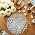 thumbnail image 2 of Yellow Grey Forest Round 15 Inch Placemats Set of 4, Grey Modern Art Oil Painting HeatResistant Non Slip Place Mats for Dining Table, Wipeable Braided Kitchen Table Mats for Housewarming, 2 of 9