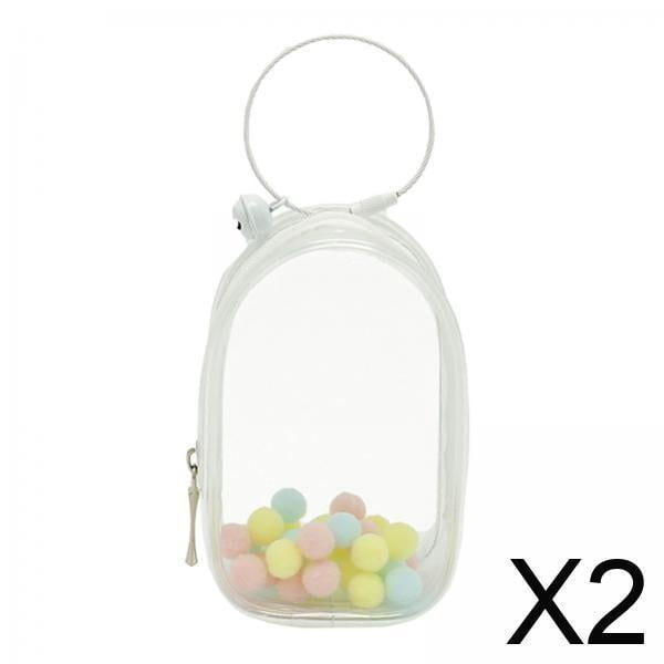 Bolsa de almacenamiento para muñecas,Bolsa de exhibición de minifiguras para muñecas Llavero transparente,Bolsa transparente para muñecas llavero decoración de mochila,Estuche organizador