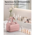 thumbnail image 6 of HOTOR Toiletry Bag for Women, Travel Size Toiletry, Wide-Open Makeup Bag with Handle, Wet & Dry Separation, 11.3" x 5.8" x 8.2", Dark Pink, 6 of 9