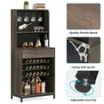 thumbnail image 6 of Tribesigns Wine Bar Cabinet for Liquor Glass, Freestanding Wine Rack with 21-Bottle Rack 8-Glass Holder and 1 Drawer, 6 of 6
