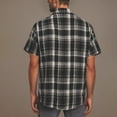 thumbnail image 7 of 5X Mens Shirts Big & Tall M-5X Plus Size Short Sleeve Tshirts Shirt with Pocket Button-Down Collared Casual Plaid Printed Going-Out Work Tees Tops, 7 of 7