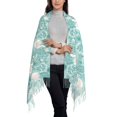 thumbnail image 2 of Honeii Swan And Flowers4 Print Scarf Oversized Scarf Tassel Fall Winter Thick Scarf Warm Shawl Women,Women's Scarves & Wraps, 2 of 8