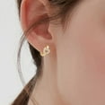 thumbnail image 6 of BNNG Stud Earrings For Women Heart Earrings Stud Earrings For Women Gold Plated Trendy Cubic Zirconia Jewelry Valentines Day Earrings Mothers Day Gifts Hop Jewelry, 6 of 8