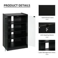 thumbnail image 6 of Media Stand Cabinet 5 Tier, TV Console w/ Glass Door, Entertainment Center for DVD Player, Receiver, Gaming Consoles - Black, 6 of 9