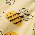 thumbnail image 5 of Toddler Baby Girl Clothes Long Sleeve Bee Animal Style Tops Solid Pants Outfit Set Yellow 3-6 Months, 5 of 6