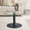 Black,Transparent, variant on S-HOME 27.5 Inch High Round Transparency Tempered Glass Coffee Table Versatile Design with Classic Metal Base for Living Room or Study Small Apartments , Black,Transparent