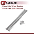 thumbnail image 5 of 20 Set 13G Bicycle Spokes 293mm Bike Wheel Spokes 304 Stainless Steel Silver Tone, 5 of 7