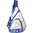 thumbnail image 1 of Sac à Bandoulière en PVC Transparent Approuvé pour Stade, Sac à Dos avec Sangle Réglable Bleu, 1 of 8