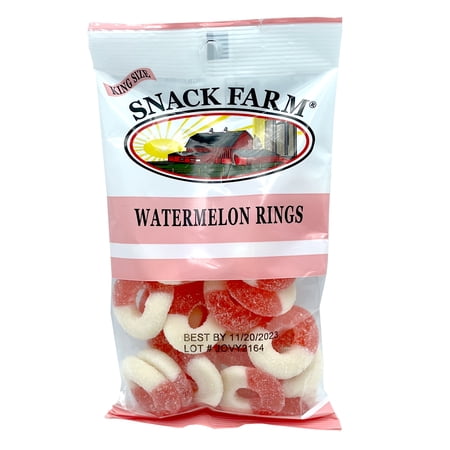 Snack Farm Watermelon Rings Candy 7 oz. Bag (1 Pack)