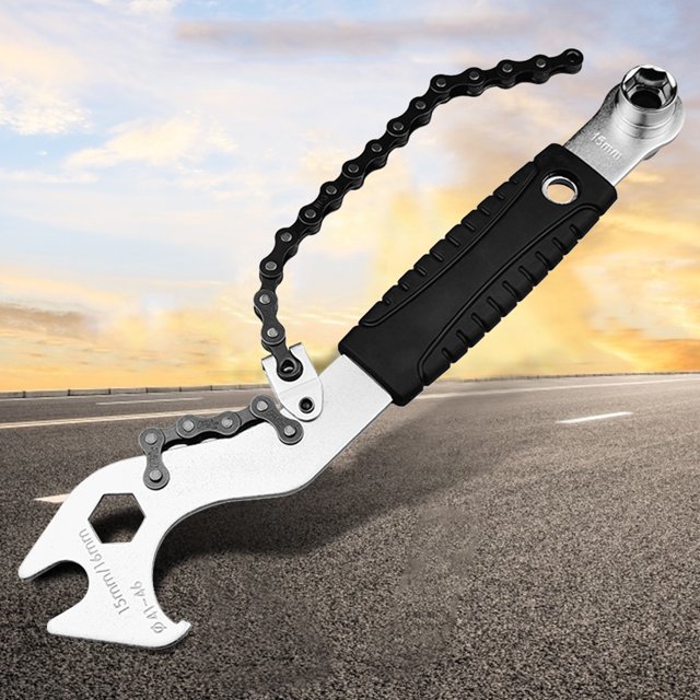 Llave De Bicicleta Cassette de bicicleta, herramienta de extracción de rueda libre, llave de Pedal, llave inglesa multifuncional