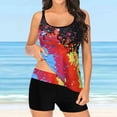 thumbnail image 2 of Yubnlvae Tankini Swimsuits for Women Print Multi Womens Swimdress Panty Color Two and Swimsuits Piece Tie-Dye Set Swimwears Tankinis Sets Bathing Suit for Women Red, 2 of 9