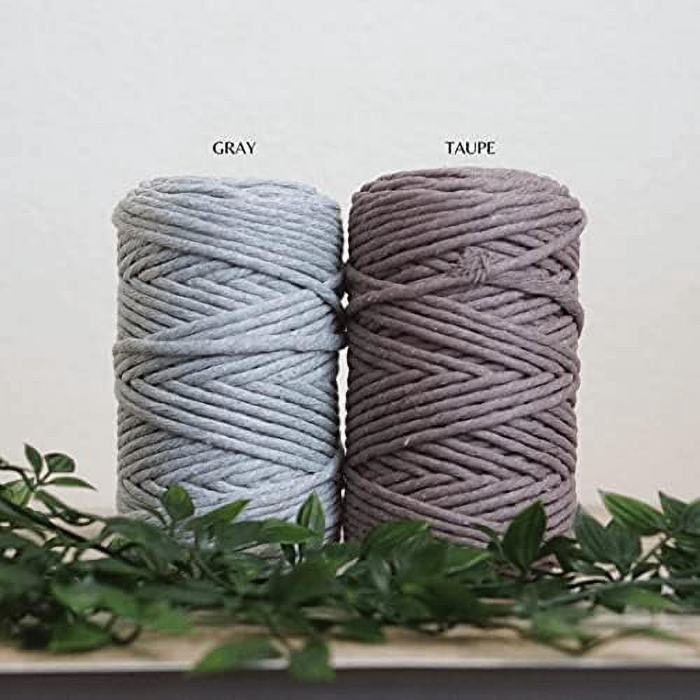 recycled single strand macrame cord (taupe, 3mm)