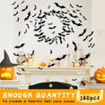 thumbnail image 4 of Party Supplies Decorations Bats Wall Decor 140PCS Realistic PVC 3D Black Scary Bat Sticker for Creepy Home Decor Party Decorations DIY Wall Decal Bathroom Indoor, 4 of 7