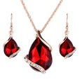 thumbnail image 1 of Zeus 3Pcs Fashion Women Rhinestone Necklace Hook Earrings Party Prom Jewelry Gift Set, 1 of 7
