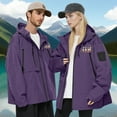 thumbnail image 7 of EchfiProm Lightweight Women Windbreaker Jacket Purple Travel Waterproof Hooded Zip-up Coat, 7 of 7