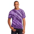 thumbnail image 1 of Port & Company Mens Essential Tiger Stripe Tie-Dye Tee - Purple - Large, 1 of 1