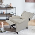 thumbnail image 3 of Modern Fabric Recliner Sofa, Living Room Home Theater Single Reclining Armchair with Adjustable Back and Padded Cushion, Cozy Recliner Sofa, for Living Room and Bedroom, Beige, 3 of 7