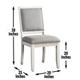 thumbnail image 2 of White 7-piece dining set, gray marble with unique hue, side stretchers - enhances table stability, 2 of 7