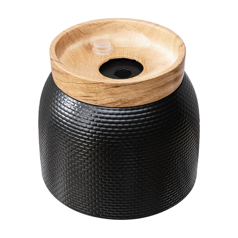 Better Homes & Gardens 8 Inch Woven Black Ceramic Planter with