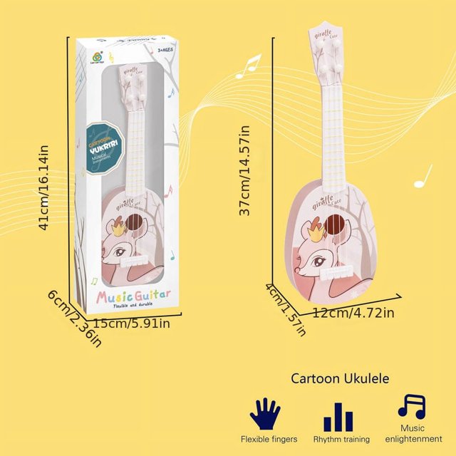 Children's Simulated Guitar Can Play Enlightening Educational Instrument Music Toys For Early Education