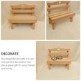 thumbnail image 2 of 1pc Decorative Mini Bench Porch Chair Miniature Landscape Bench Home Decocration, 2 of 8