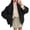 Black, variant on Cropped Double-Breasted Pea Coats for Women, Lapel Long Sleeve Coat, Winter Outerwear for Casual and Dressy Wear, Sizes S-XXL