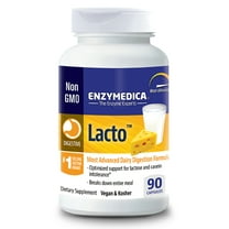 Enzymedica, Lacto, Enzyme Support for Digestive Relief From Lactose Intolerance, Vegan, Gluten Free, 90 capsules (90 servings)