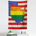 thumbnail image 1 of Pride Tapestry, USA American Flag with Rainbow Gay Marriage Nationwide Rights and Equality Theme, Fabric Wall Hanging Decor for Bedroom Living Room Dorm, 5 Sizes, Multicolor, by Ambesonne, 1 of 1