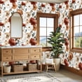 thumbnail image 4 of Peel and Stick Wallpaper Elegant Floral Watercolor Design Soft Reds Oranges Whites Wall Mural 23.6in x 9.8ft Self Adhesive Removable Wall Paper Renter Friendly Wallpaper for Bedroom, 4 of 8